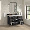 James Martin Vanities 48'' Single Vanity, Black Onyx w/ 3 CM White Zeus Quartz Top 424-V48-BKO-3WZ - alternate 2
